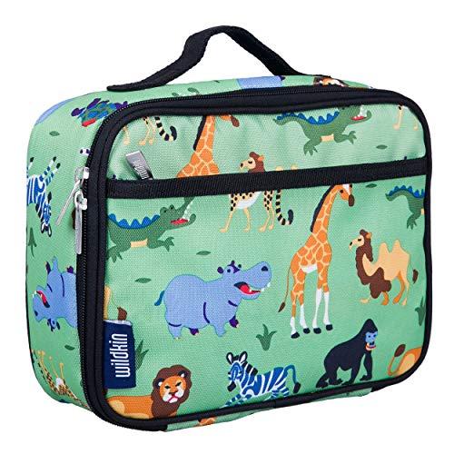Wildkin Kids Insulated Lunch Box for Boys and Girls, Perfect Size for Packing Hot or Cold Snacks for School and Travel, Patterns Coordinate with Our Backpacks and Duffel Bags, Wild Animals Poster